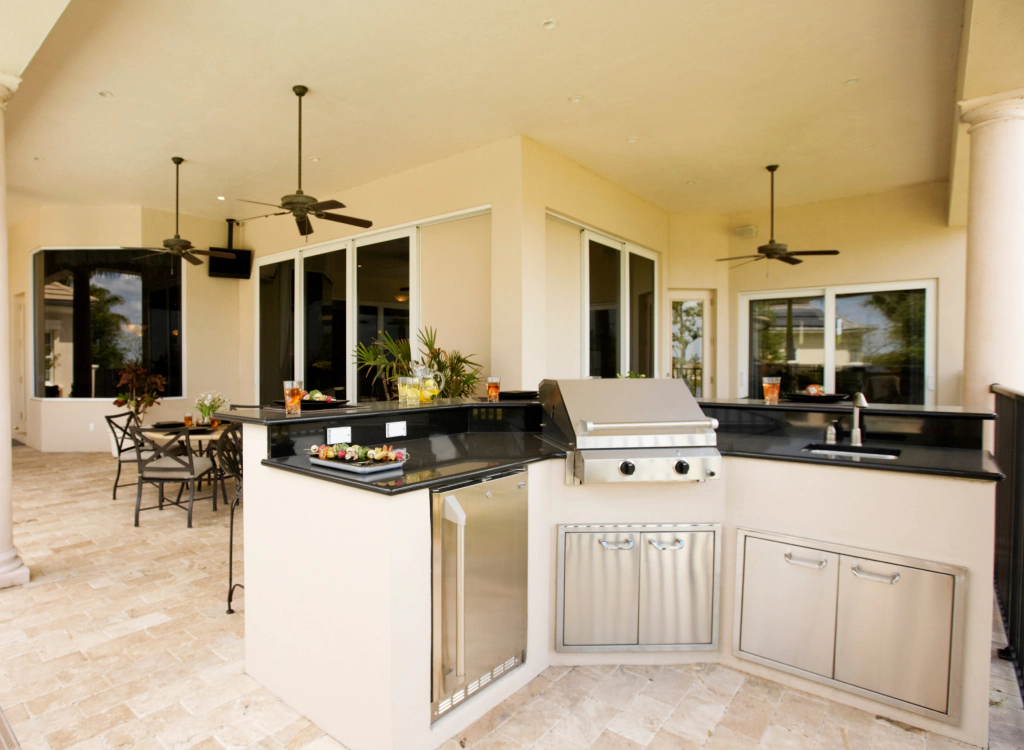 outdoor kitchen in a residential property